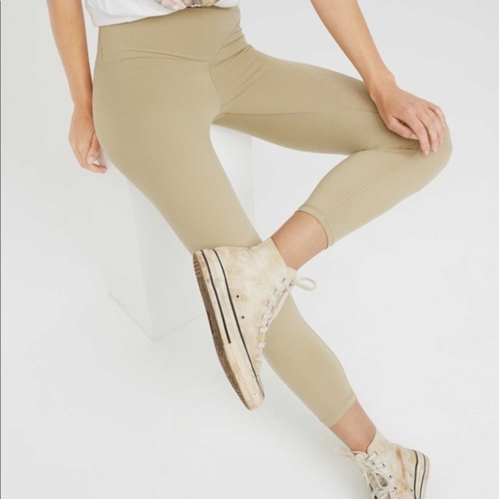 Tan aerie offline crossover leggings